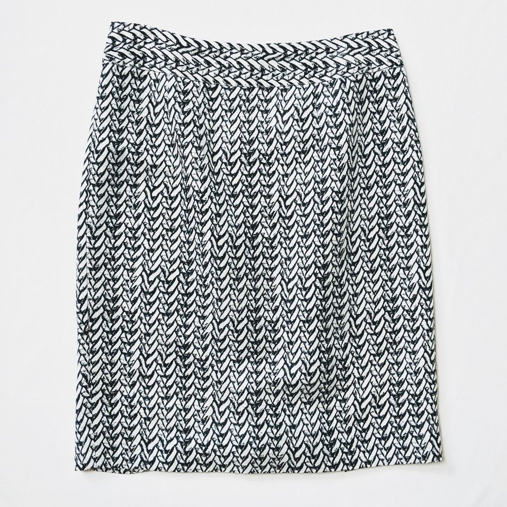 Banana Republic Black White Pattern Skirt